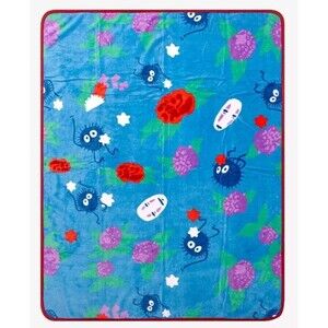 Studio Ghibli Spirited Away Soot Sprites and No-Face Allover Print Fleece Throw